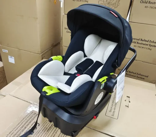 3 in 1 Baby Stroller,Baby Travel System,Baby Carriage 3in1 with Isofix Base,Foldable Newborn Pram,Reversible Standard Stroller
