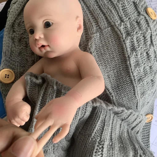 Lifelike 35 CM Reborn Baby Doll Full Body Solid Silicone Very Soft Boy Realistic Art Bebe Birthday Gifts Can Drink Water Urinat