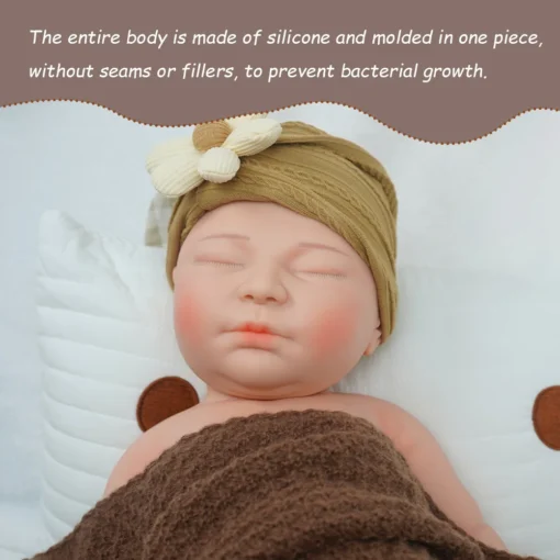 20.6-inch solid silicone baby girl weighing 3.9kg, ultra rare large-sized professional grade newborn, all details restored