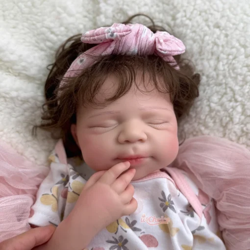 19Inch Soft Baby Girl/Boy Pascale with Rooted Hair Realistic Silicone Reborn Doll 3D Skin Washable Dolls for Collectors Kids Toy