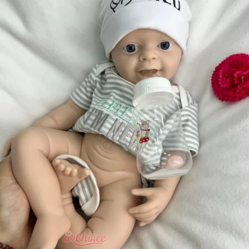 S937b95a06fd64d308f6fb04539177690n.webp Realistic Details Waterproof Silicone Reborn Baby Boy18Inch Open Blue Eyes Soft Baby Educational Prop for Nursing Training