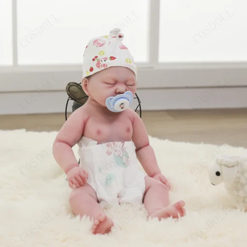 S96bf0d4dd36f492cb3d1b9b154d280b5D.webp Rebe Reborn Girl Doll 17 Inches Baby Full Body Silicone Dolls Accompany Reallist Lifelike Bebes Reborn Dolls 45cm Hot Sale 2022