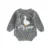 Lioraitiin Infant Baby Knitted Rompers Cute Long Sleeve Round Neck White Goose Letter Embroidery Jumpsuit