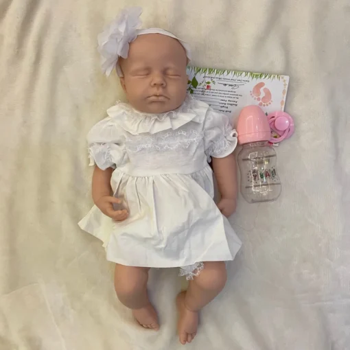 18Inch Open Mouth Painted/Unpainted Silicone Loulou Bebe Reborn Doll Realistic Newborn Baby Doll Toy For Gifts Muñeca Reborn