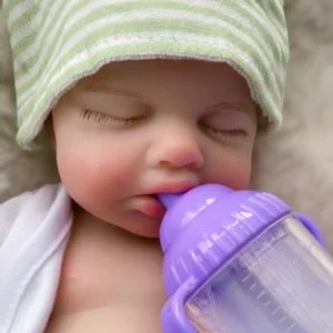 Loulou Can Open mouth Reborn Doll Baby Full Body Soft Silicone Bebe Doll Boy And Girl For Choose