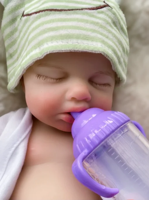 S9c59785b40fe4d5f9424170aef0fe5bbc.webp Loulou Can Open mouth Reborn Doll Baby Full Body Soft Silicone Bebe Doll Boy And Girl For Choose