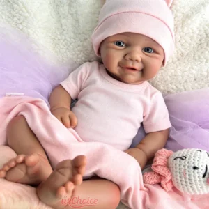 17Inch Dark Skin Vivienne Full Body Silicone Reborn Baby Girl Realistic Adorable Visible Veins Doll for Educational Kids Toy