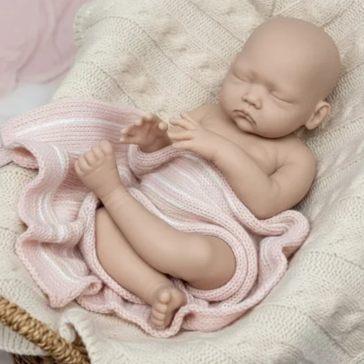 Sa1cb4571cc7743cfbf6d4b73e363eb9fK-2.webp AnjoDoll 18inch Silicone bebe Girl Painted/Unpainted Reborn Doll Realistic Newborn Baby Doll Toy For Gifts Muñeca Reborn