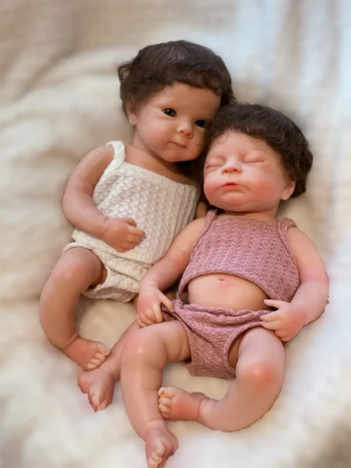 Sa1e4cdce135141178108b5741b6a74b2y.webp 2Styles/33cm Solid Silicone Reborn Baby Girls With Rooted Hair 3D Painted Skin Soft Touch Handmade Bebe Reborn Girl