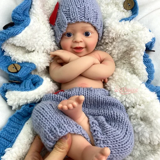 Sa47c449d9dbe4f94905032676b6694c5a.webp Realistic Details Waterproof Silicone Reborn Baby Boy18Inch Open Blue Eyes Soft Baby Educational Prop for Nursing Training