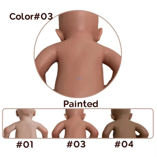 19Inch Soft Baby Girl/Boy Pascale with Rooted Hair Realistic Silicone Reborn Doll 3D Skin Washable Dolls for Collectors Kids Toy
