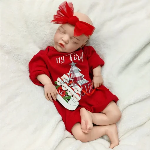 Handmade 17Inch Full Body Soft Platinum Silicone Reborn Baby Girl Custom Realistic Washable Newborn Doll for Artist Collection