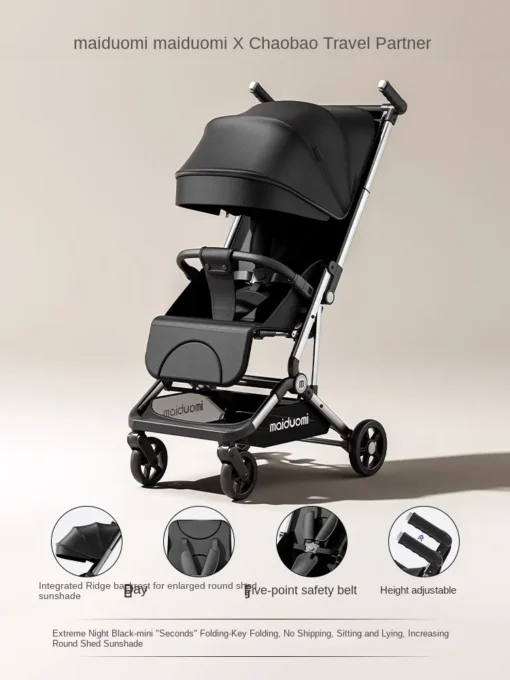 The Free Baby Stroller Can be Folded with One Button, Lightweight, One-way Push, Newborn Stroller, Mini Pocket Car, Sunshade