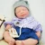 Artificial Soft Full Body Platinum Silicone Painted Reborn Doll Girl Handmade 18.31inch Solid Newborn Fake Boy For Kid Gift