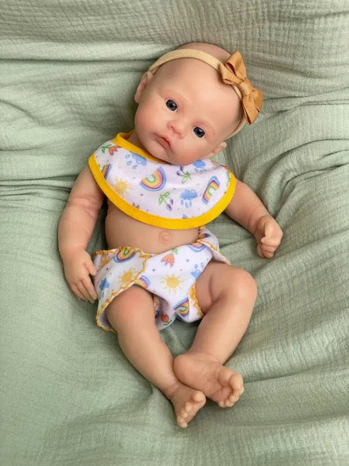 12" Silicone Full Body Reborn Baby Doll Lifelike Opened Eyes Pretty Baby Girl