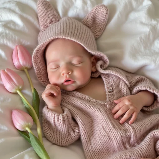 Sb27a2644112a4117bace4f2543bd95feD-1.webp 18 Inch Asleep Reborn Baby Doll Lifelike Full Body Soft Silicone Girl Multiple Layers Painting Newborn Art Collectible Gift