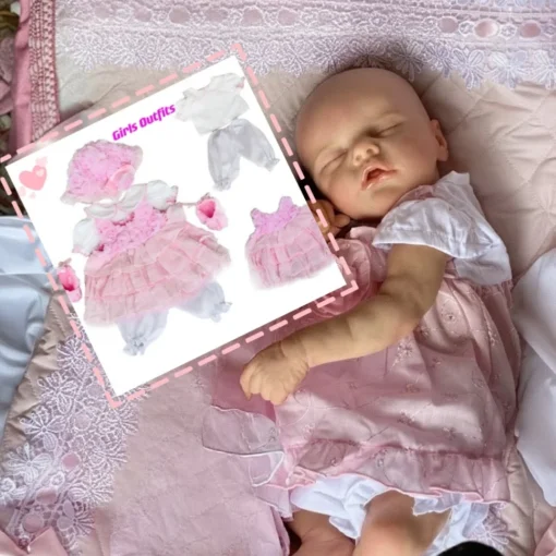 1 PCS/2 Styles Open Mouth & Washable 42-45CM Twins bebe reborn de silicona Girl Doll With Painted Skin Soft Newborn Girl Doll