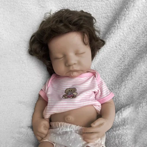 50cm 20inch Full Body Soft Silicone Reborn Baby Girl Lifelike with Hair Visible Veins Bebe Waterproof Toys for Collector Artist