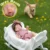 Can Open Mouth 26cm Waterproof Solid Silicone Bebe Reborn Girl With Rooted Hair Soft Touch Lifelike Realistic Newborn Girl Doll