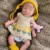 1 PC 10inch Open Mouth Reborn Silicone Girl With Rooted Hair Waterproof Newborn Baby Girl Lifelike Painted Realistic Doll Toy