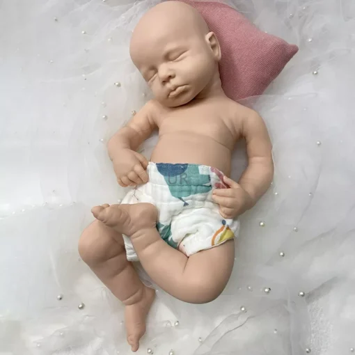 Artificial Soft Full Body Platinum Silicone Painted Reborn Doll Girl Handmade 20 inch Solid Newborn Fake Girl For Kid Gift