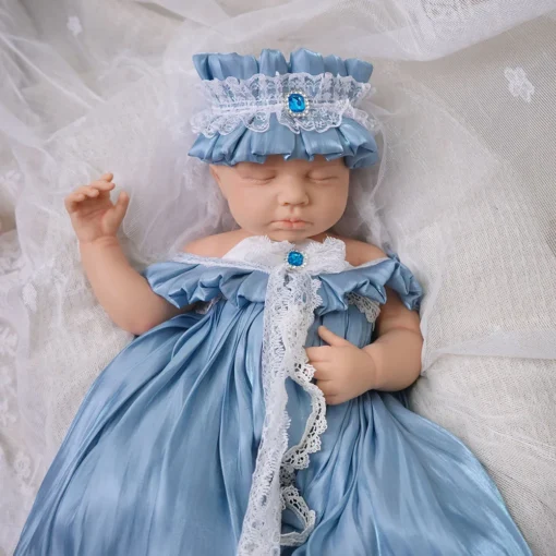 18inch Full Body Silicone Reborn Baby Doll Realistic Girl Dolls Unpainted