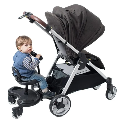 Trolley Auxiliary Trailer Children Stroller Pedal Adapter Baby Prams Auxiliary Trailer Footrest Pushchair Step Board Accessories