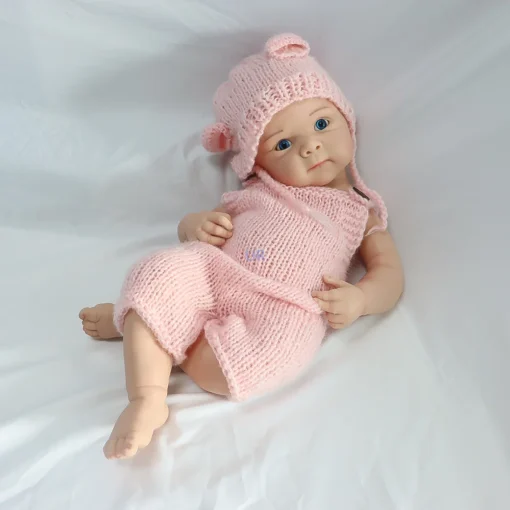 Scc1e92cddf85425f82ae6474b456fec2D.webp 19Inch Weighted Full Body Solid Silicone Reborn Doll Soft Touch Painted Visible Veins Newborn Baby Girl Xmas Gift Kids Toy