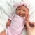 Handmade Painted 17Inch Silicone Reborn Baby Girl Soft Washable Lifelike Detail Features Doll for Collector Christmas Gift