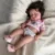 50cm 20inch Full Body Soft Silicone Reborn Baby Girl Lifelike with Hair Visible Veins Bebe Waterproof Toys for Collector Artist