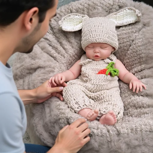 Saskia 18 Inch Sleeping Soft Silicone Newborn Girl Baby Doll Handmade Soft Touch Bebe de Silicone Reborn