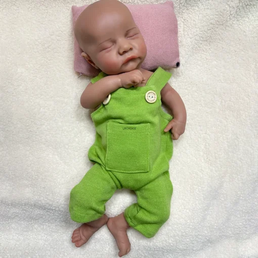 Sddbf09287a774e7e883805e97fb19fb51-3.webp Handmade 18Inch Lifelike Details Flexible Silicone Reborn Baby Boy Weighted Newborn Doll for Healing Accompany Parents