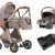 Baby Stroller 3-in-1 Travel System,Adjustable stroller and Accessories Combo Set, One Click Folding.