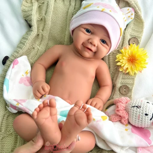 Sdfd43e0c0e4d470998681ba2b71e8896Y-4.webp 43cm Lifelike Silicone Reborn Baby Girl Vivienne for Newborn Photography Props Poseable and Weighted Doll Christmas Gift