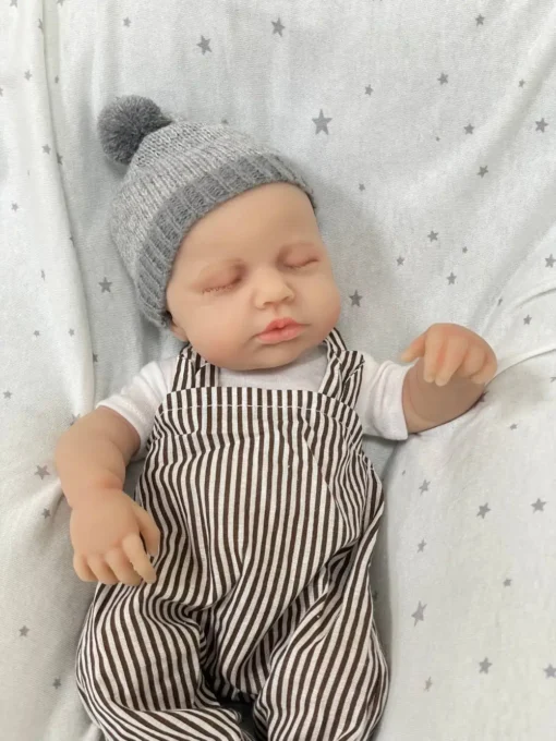 Se1d8a3fdef7c4a6f80df7ac85d6aef07h.webp 12 Inch Reborn Baby Full Silicone Baby,Lifelike Closed Eyes Sleeping Cute Baby Boy Real Life Doll The Look Real