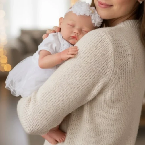 Se21fc53ace234fbb915df792ba7a477dC-1.webp AnjoDoll 18inch Silicone bebe Girl Painted/Unpainted Reborn Doll Realistic Newborn Baby Doll Toy For Gifts Muñeca Reborn
