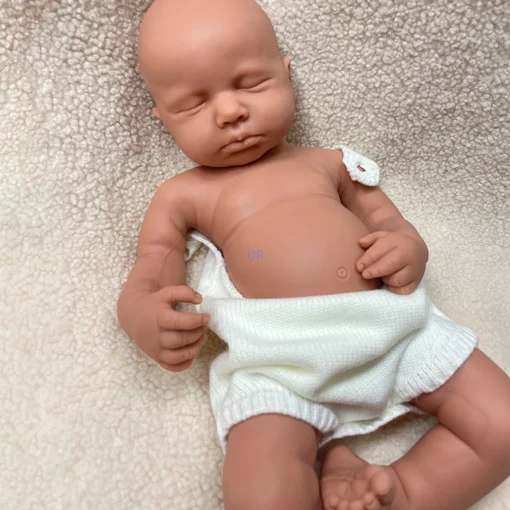 50cm Open Mouth Girl Loulou Silicone Reborn Baby Doll Washable 3D Painted Skin Newborn Collectible Gift For Kids' Keepsake