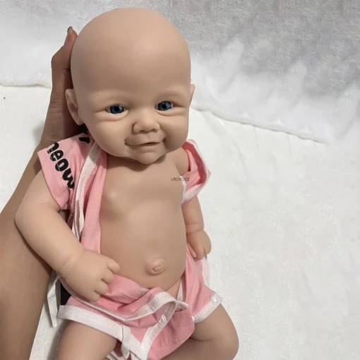 17Inch Dark Skin Vivienne Full Body Silicone Reborn Baby Girl Realistic Adorable Visible Veins Doll for Educational Kids Toy