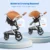 Baby Stroller High-Land scape Baby Carriage Adjust Position for Infant Toddler Portable Folding Pram Reversibale Stroller 2in1