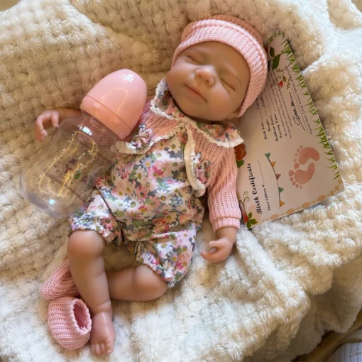 Se7c4d7c01e4d471386587f4b31f31625G.webp Open Mouth 33cm Pascale Full Body Silicone Reborn Girl Doll With Painted Skin Washable Soft Touch Newborn Girl Silicone Doll