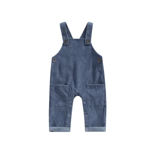 Infant Baby Unisex Summer Fall Romper Solid Color Sleeveless Overalls Trousers with Suspenders