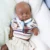 Artificial Soft Full Body Platinum Silicone Painted Reborn Doll Girl Handmade 18.31inch Solid Newborn Fake Boy For Kid Gift