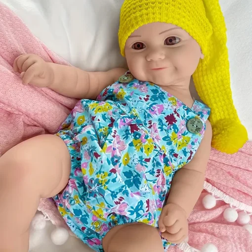 Lifelike Reborn Doll -18.5-inch (approximately 47cm) all silicone newborn with realistic veins and sleeping positions - Real Bab