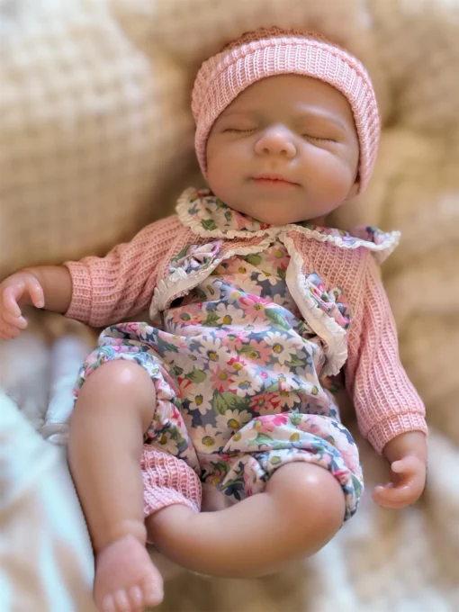 Sf87071aea1cb4f5aa1c3db46cf28cf0fU.webp Open Mouth 33cm Pascale Full Body Silicone Reborn Girl Doll With Painted Skin Washable Soft Touch Newborn Girl Silicone Doll