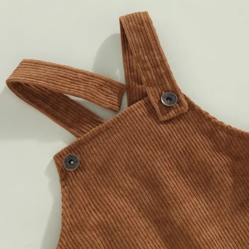 Infant Baby Unisex Summer Fall Romper Solid Color Sleeveless Overalls Trousers with Suspenders