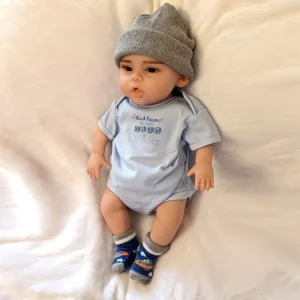 USA Clearance 18.5in 3kg Silicone Reborn Baby Doll Realistic Boy Dolls painted Baby Children Toys Early Childhood Education Toys