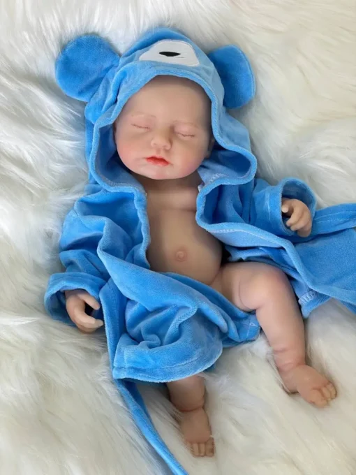 Sfc03aaea9791478abe34dc0cc465fc88K.webp 13 Inch Can Open Mouth Reborn Baby Dolls Silicone Full Body, Lifelike Baby Doll Girl with Clothing Set for gift