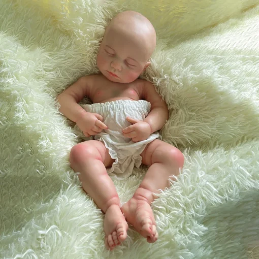 Artificial Soft Full Body Platinum Silicone Painted Reborn Doll Girl Handmade 20 inch Solid Newborn Fake Girl For Kid Gift