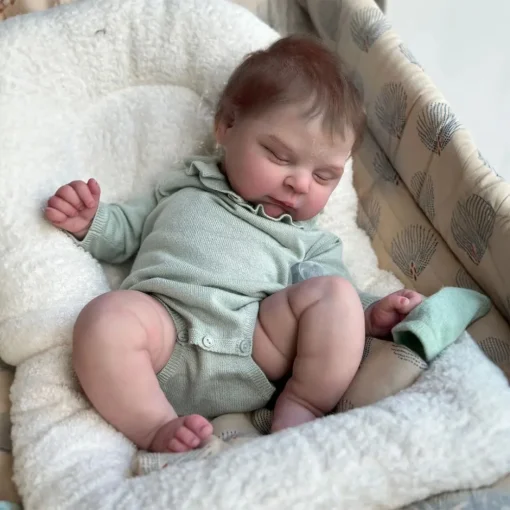 18 Inch Silicone Girl Doll Peaches Bebe Reborn Baby Girl Handmade Soft Touch Newborn Doll Toy With Rooted Hair