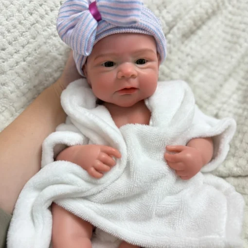 18Inch Open Mouth Elijah bebe reborn de silicona Boy Doll With Paint Skin Handmade Soft Touch Reborn Boy Doll